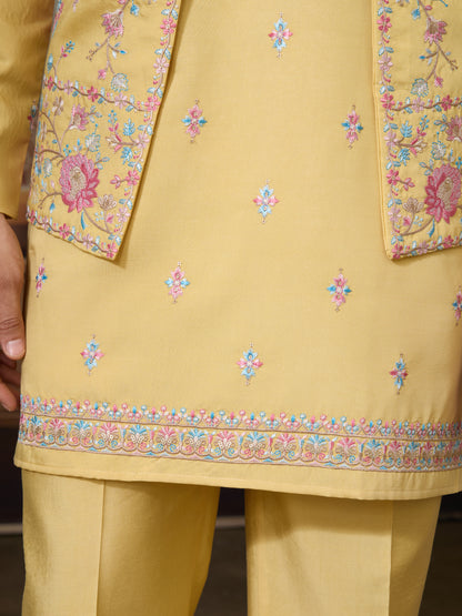 Sunlit Charm Pastel Embroidered Kurta Set ✨