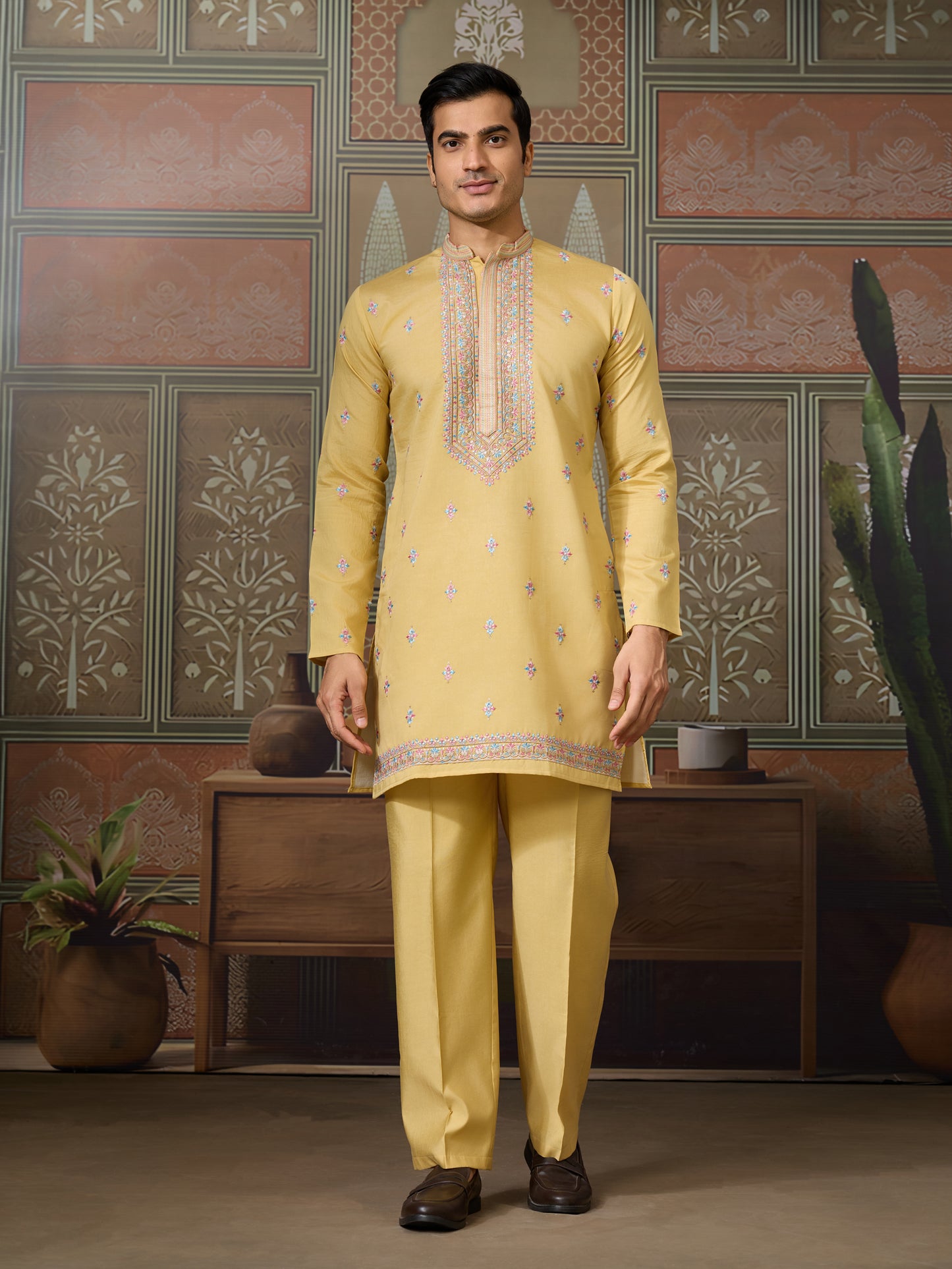 Sunlit Charm Pastel Embroidered Kurta Set ✨