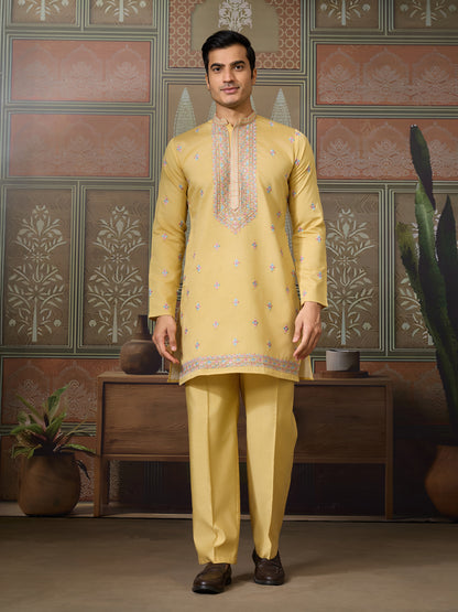 Sunlit Charm Pastel Embroidered Kurta Set ✨