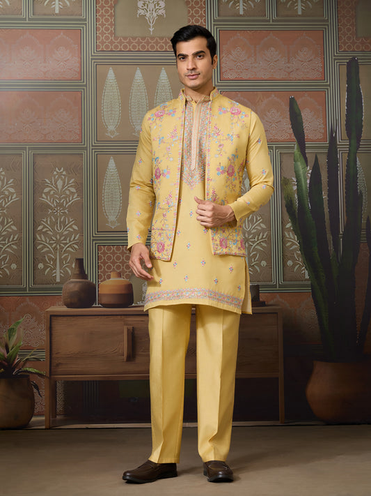 Sunlit Charm Pastel Embroidered Kurta Set ✨
