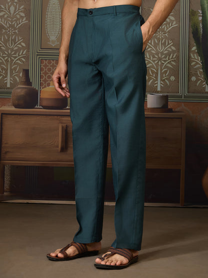 Emerald Green Floral Embroidered Kurta Set