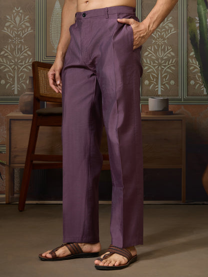 Embrace Elegance with Purple Floral Embroidered Kurta Set