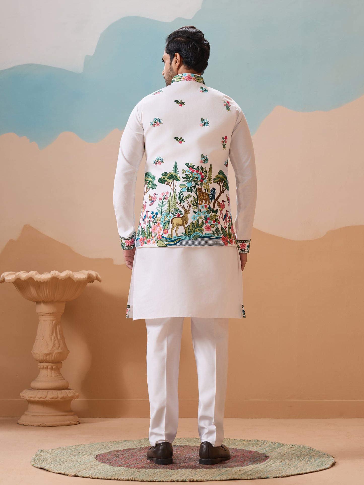 Ivory Enchanted Jungle Kurta Set