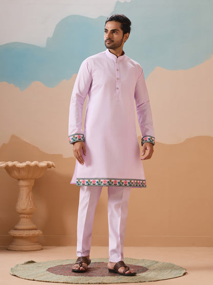 Lavender Royal Garden Kurta Set