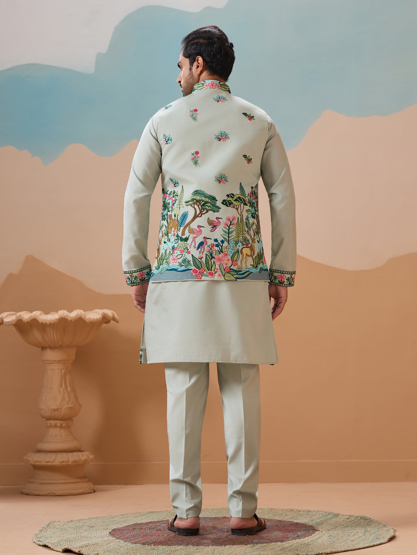 Mint Enchanted Forest Kurta Set