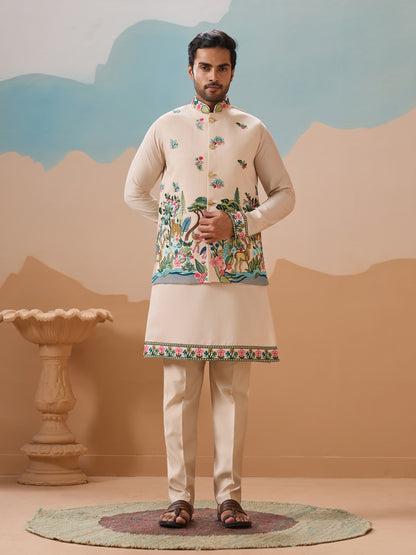 Mint Enchanted Forest Kurta Set
