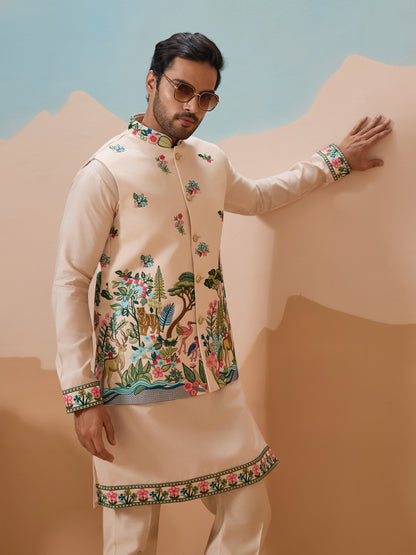 Mint Enchanted Forest Kurta Set