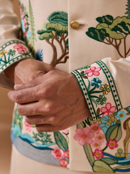 Mint Enchanted Forest Kurta Set