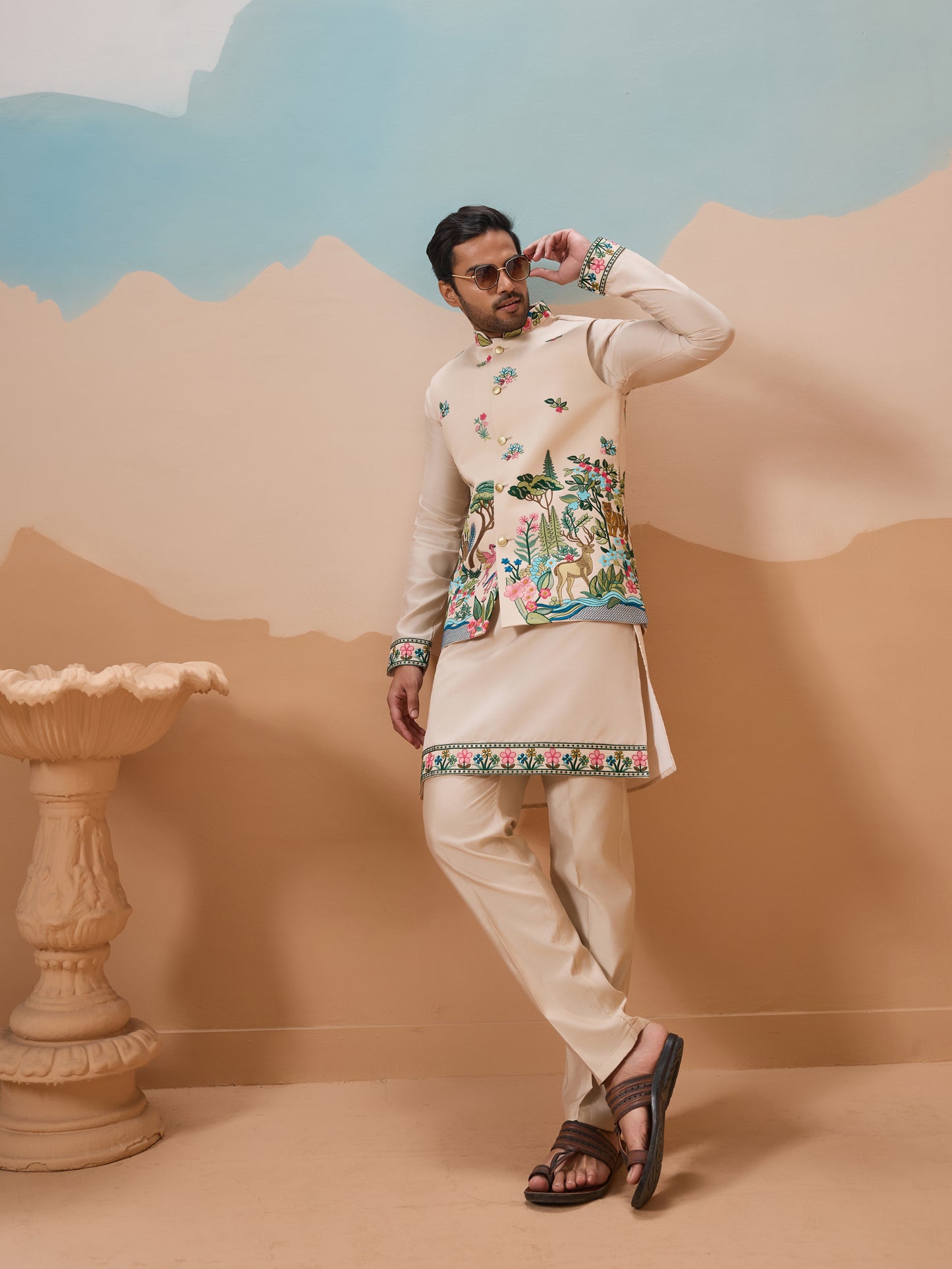 Mint Enchanted Forest Kurta Set