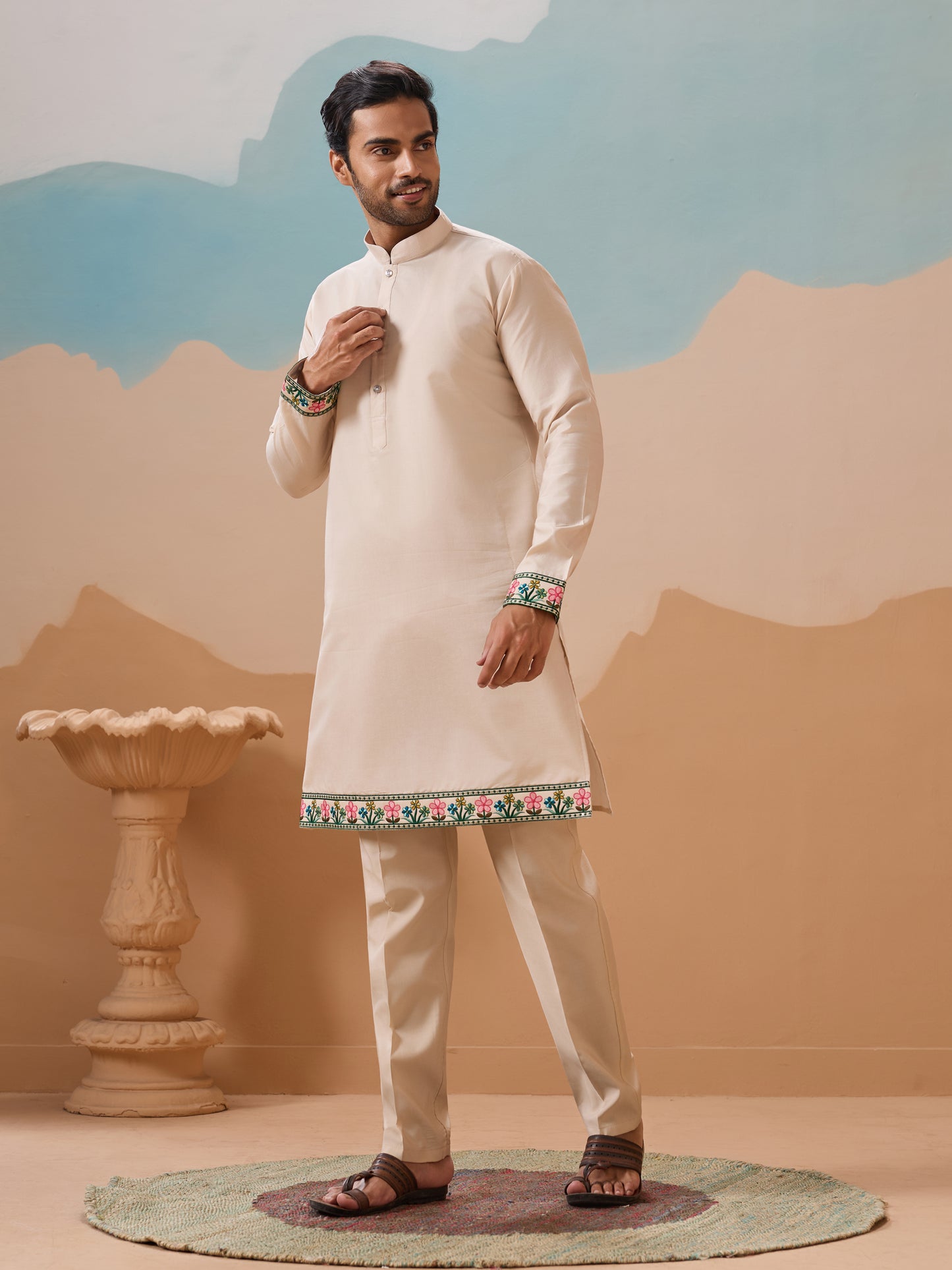 Mint Enchanted Forest Kurta Set