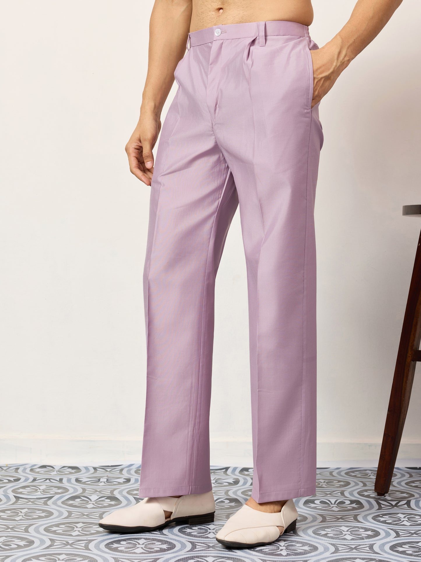 Lavender Luxury Kurta Set with Handcrafted Floral & Bird Embroidery