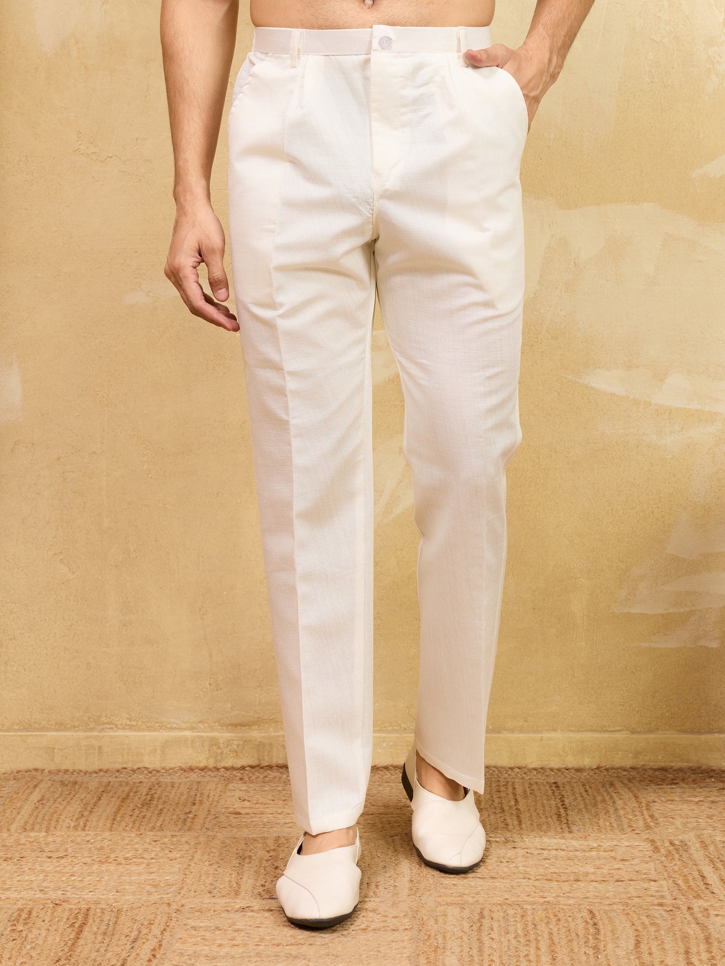 Ivory Gold Embroidered Kurta Set with Regal Dupatta