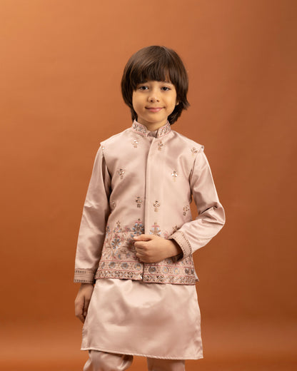 Blush Majesty Embroidered Kurta Set – Little Ustad Wedding Edit