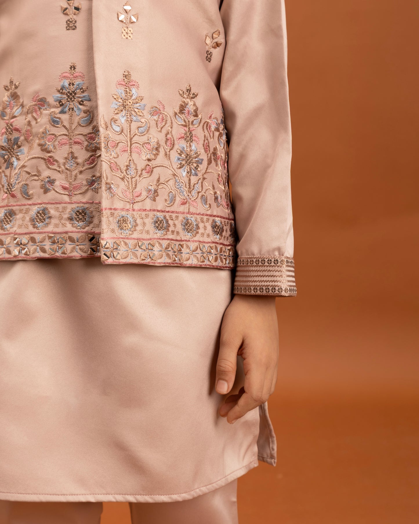 Blush Majesty Embroidered Kurta Set – Little Ustad Wedding Edit