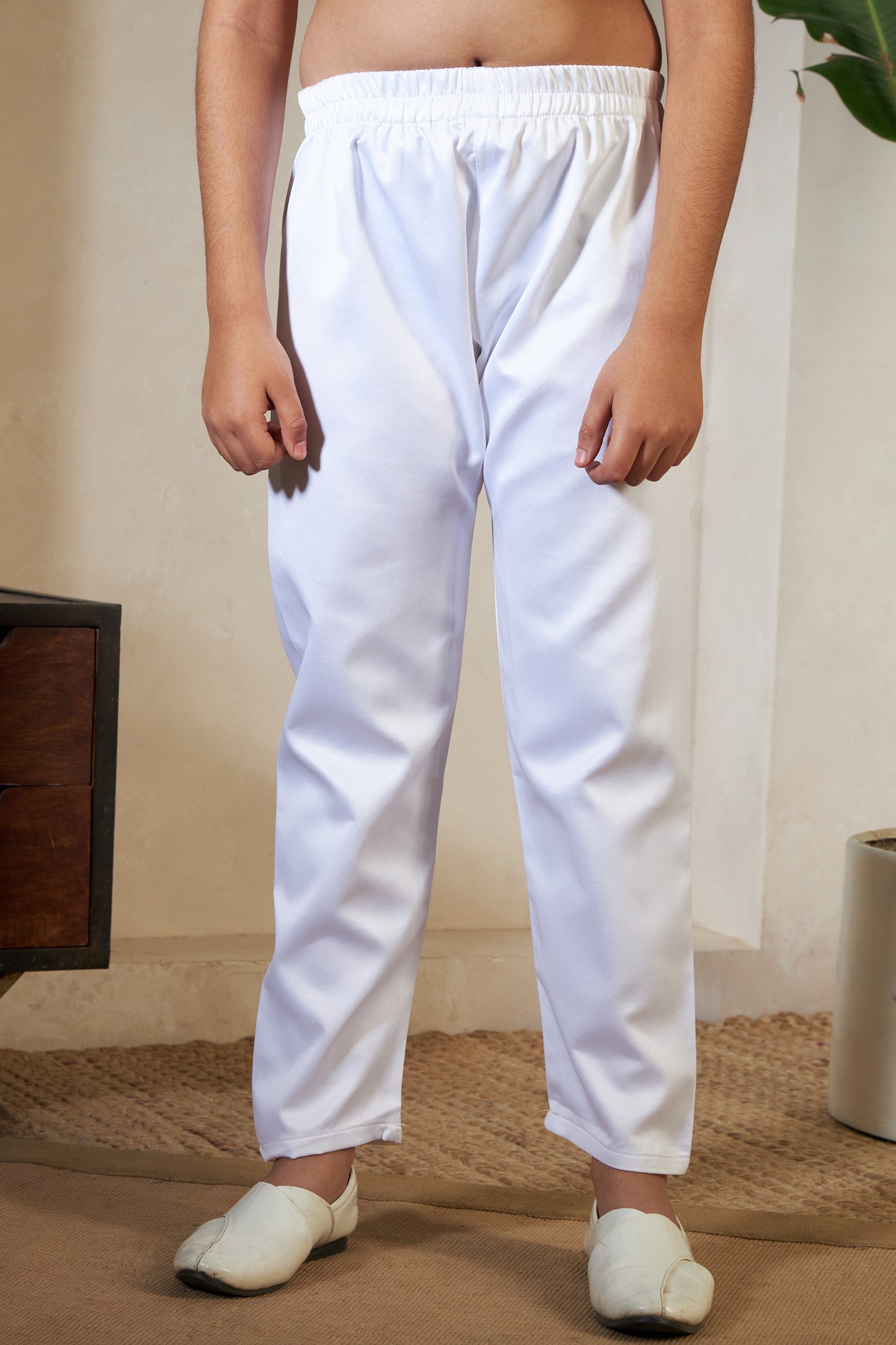 Elegant White Embroidered Koti Kurta Set