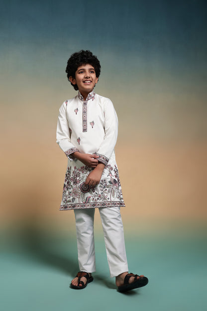 Ivory Garden Grace Embroidery Kurta for Boys