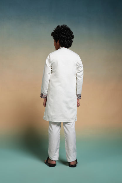 Ivory Garden Grace Embroidery Kurta for Boys