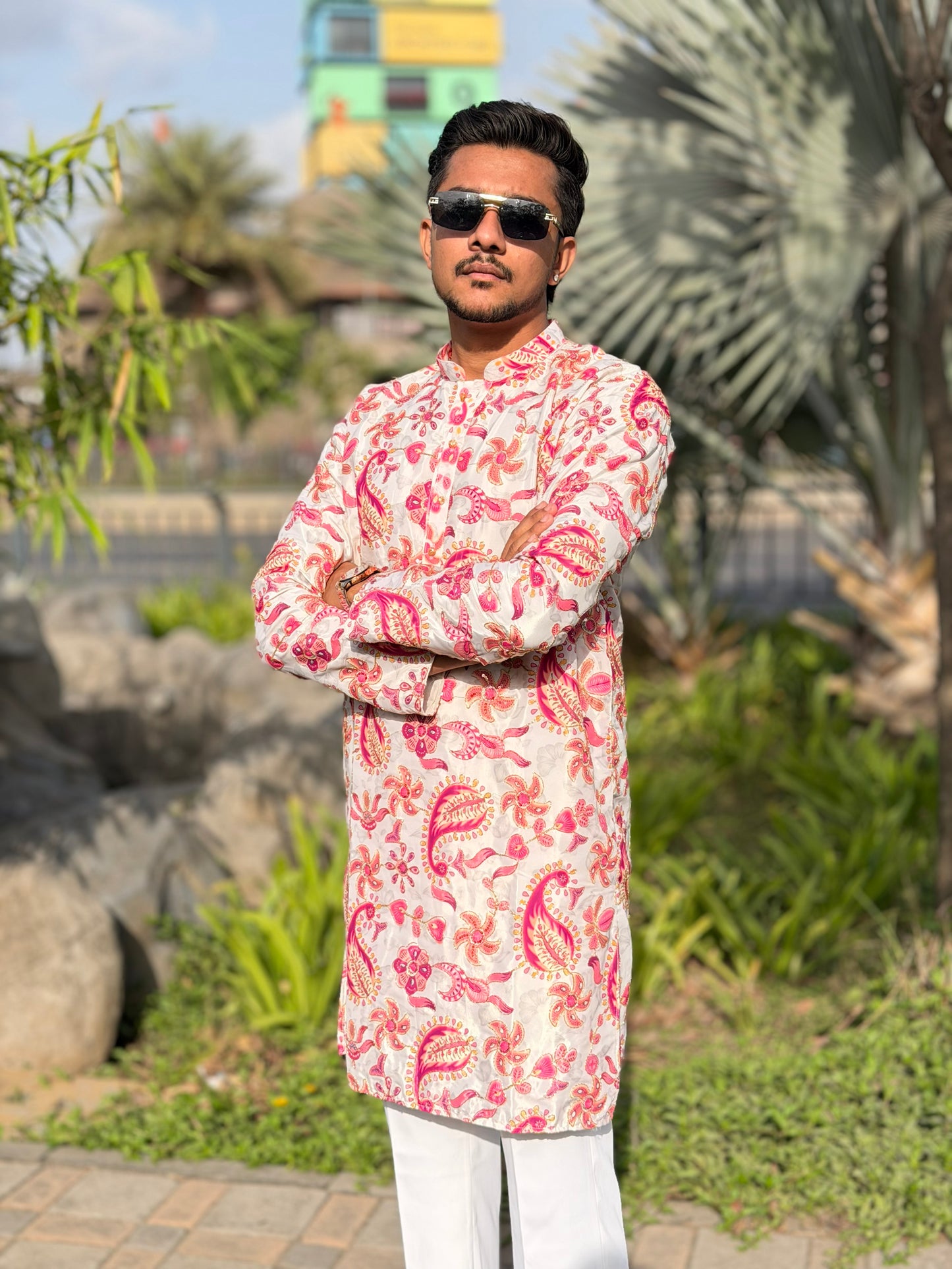 Men’s Premium Floral Paisley Printed Kurta