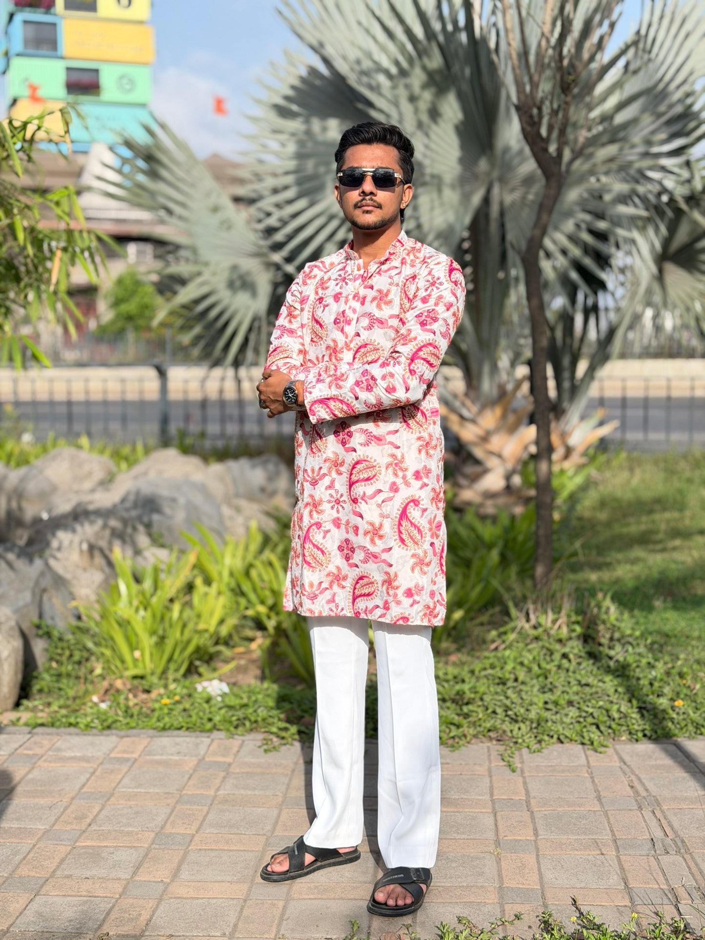 Men’s Premium Floral Paisley Printed Kurta